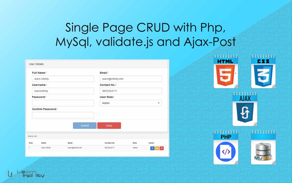 Server Side Processing Datatable With Php And Mysql ~ Learn Infinity 1021